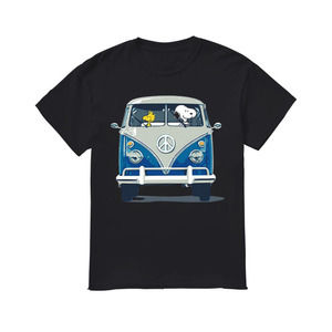 Snoopy Driving Hippie Car Volkswagen Beetle Shirt